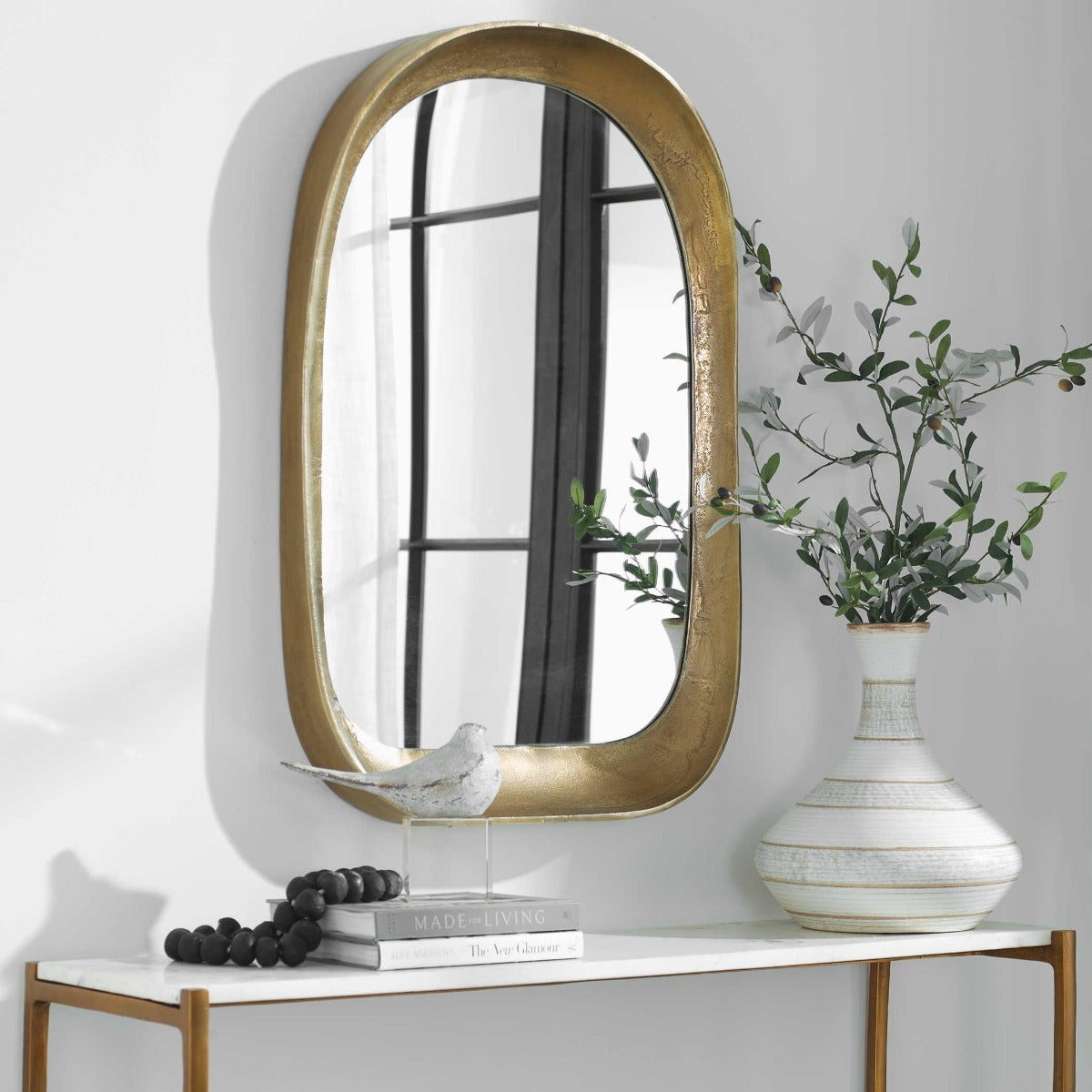 Bradano Brass Arch Mirror
