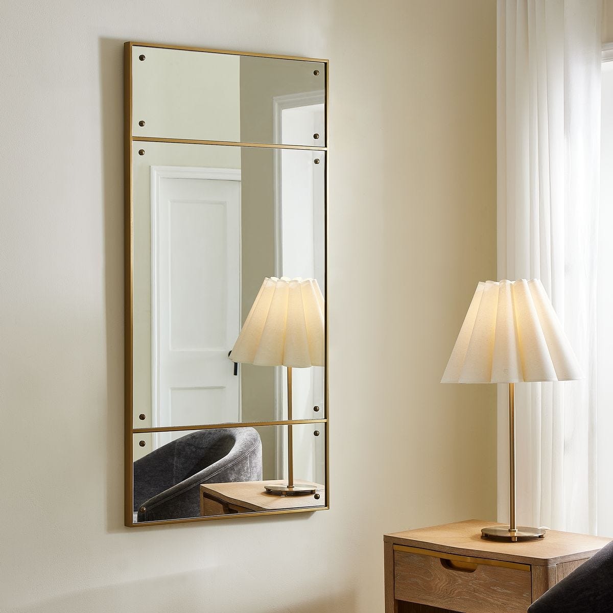 Wrenton Brass Rectangular Mirror