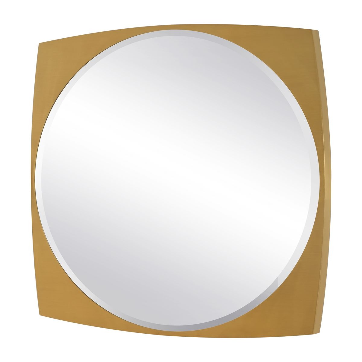 Neilia Round Brass Mirror