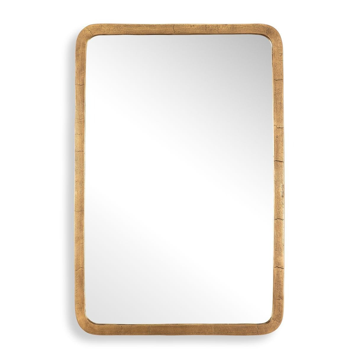 Vestry Antique Brass Mirror