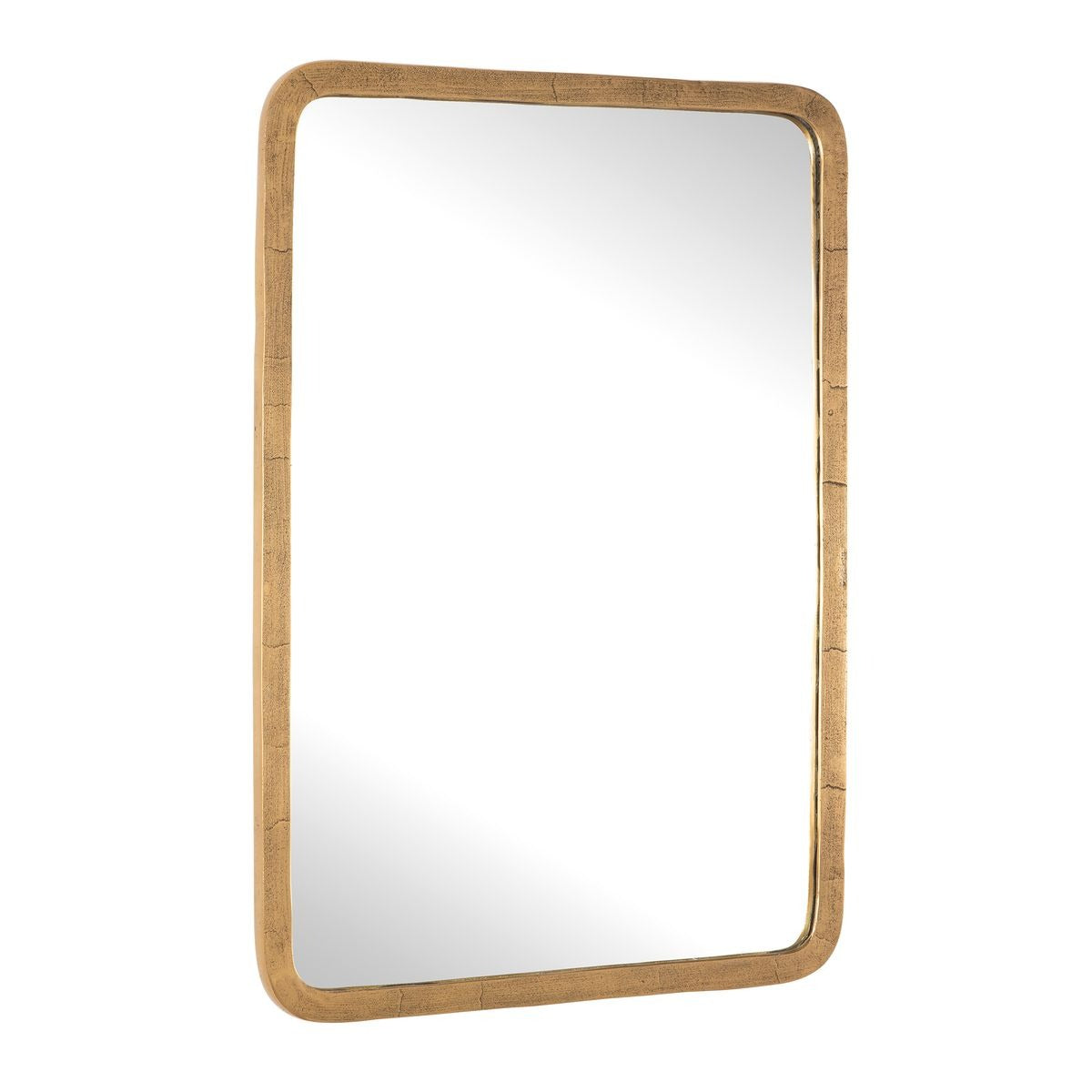 Vestry Antique Brass Mirror