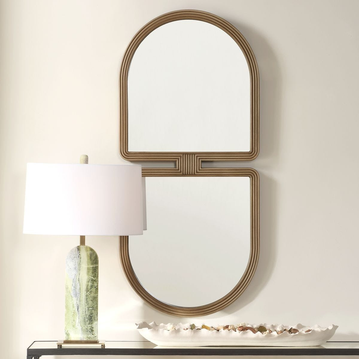 Jacques Art Deco Oval Mirror – Gold