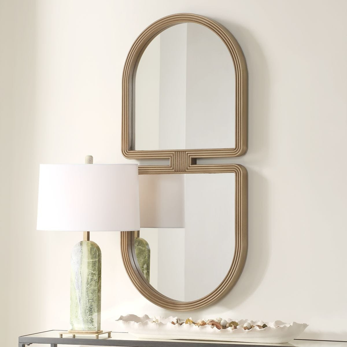 Jacques Art Deco Oval Mirror – Gold