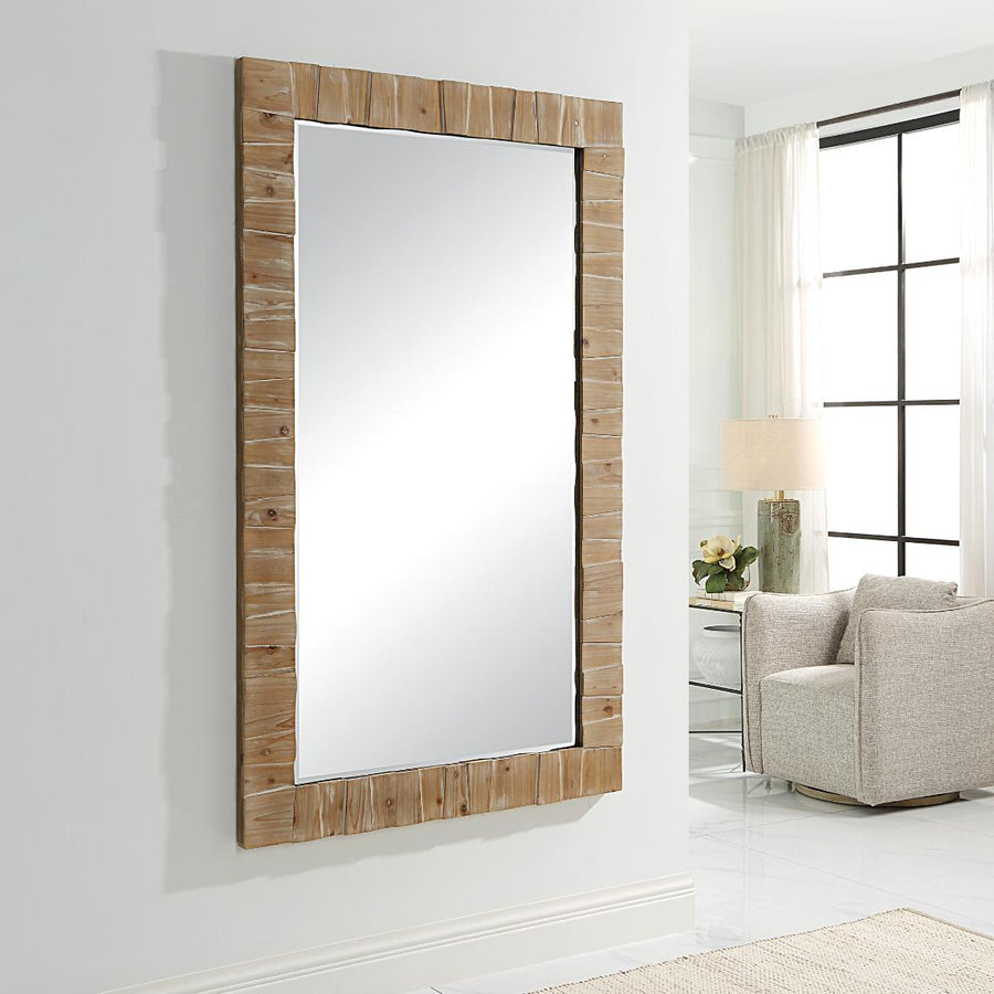 Ayanna Gray Washed Wood Mirror