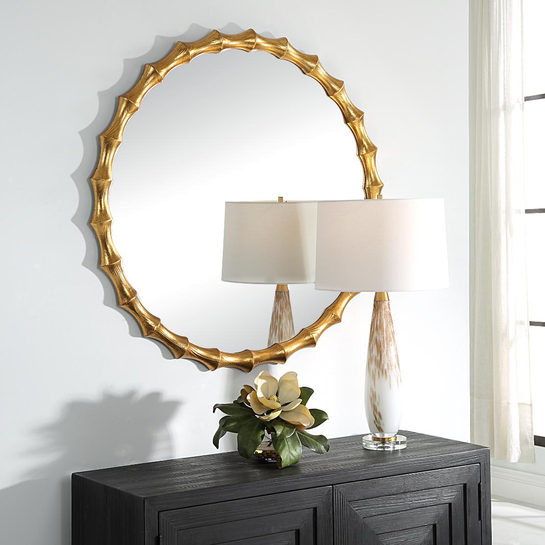 Nacala Round Mirror – Gold