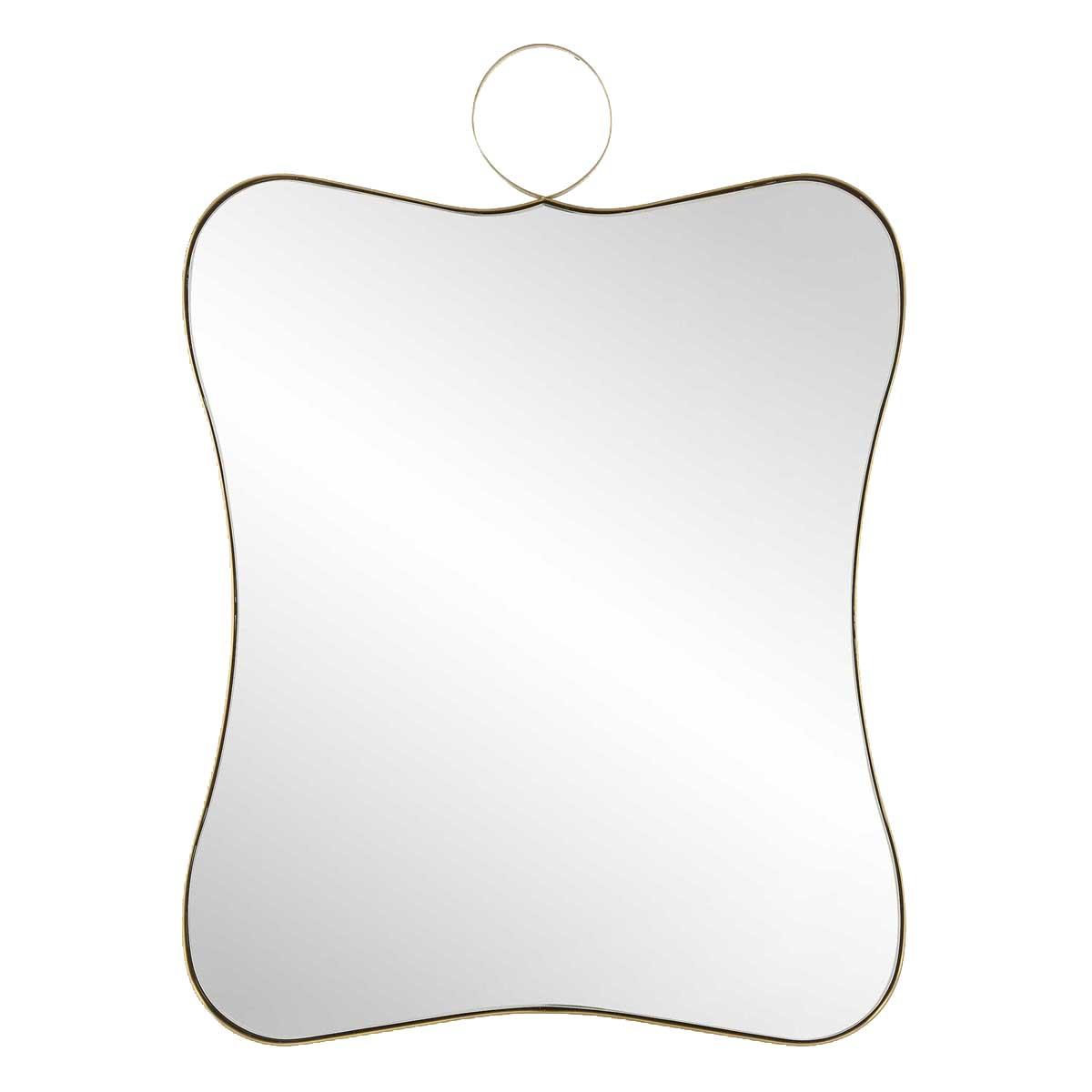 Talia Curved Rectangular Mirror – Brass