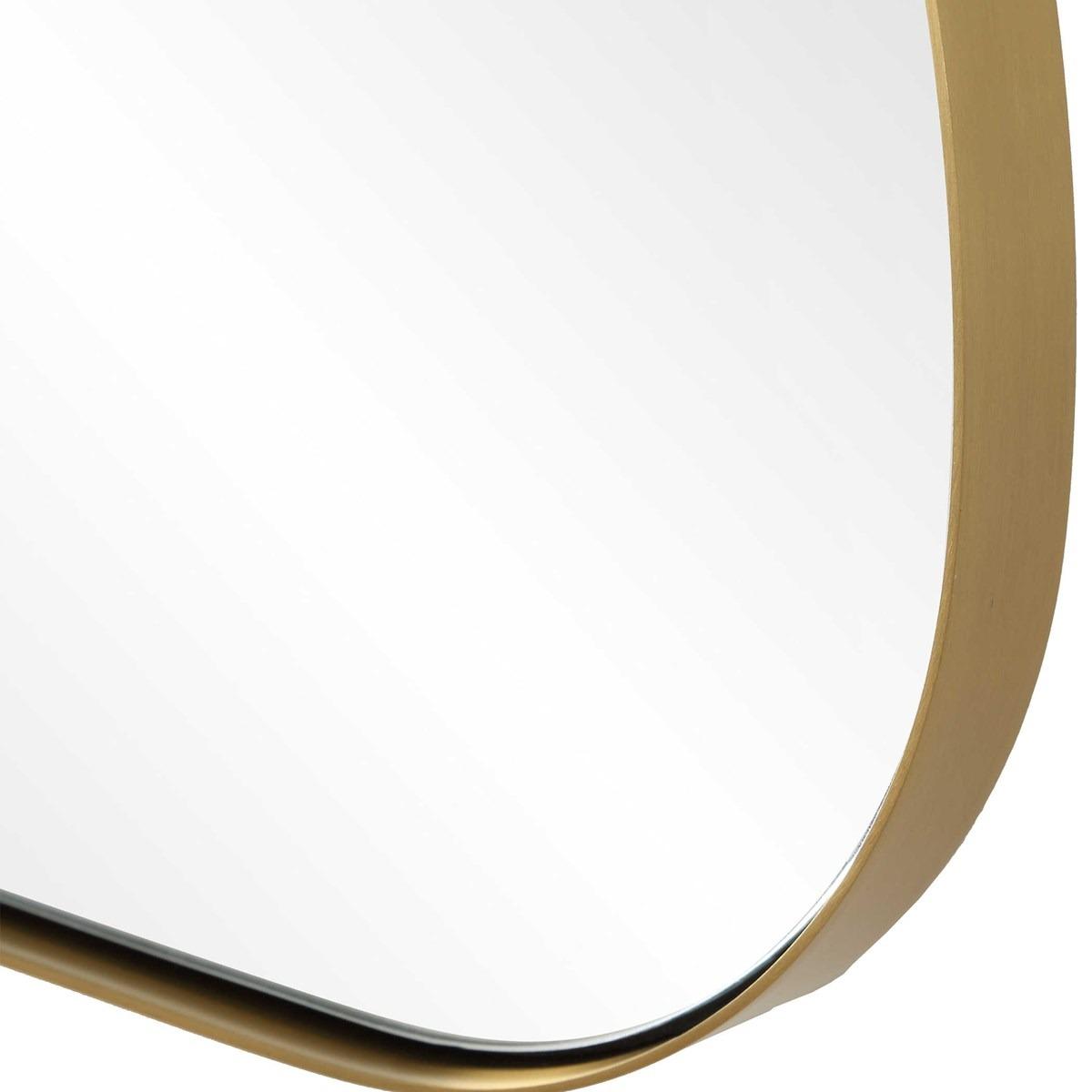 Talia Curved Rectangular Mirror – Brass