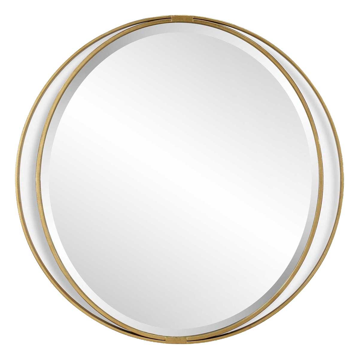 Rhodes Gold Round Mirror