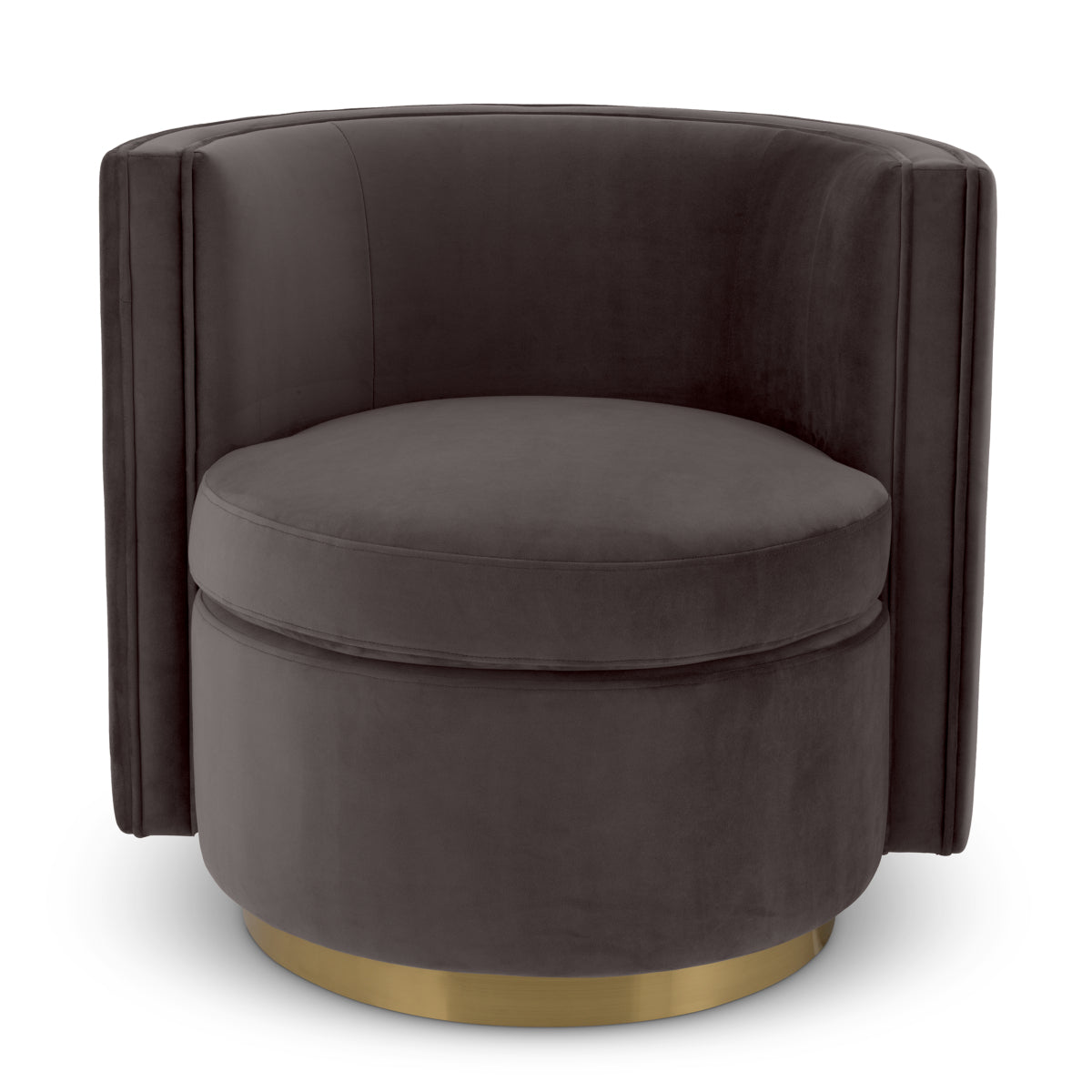 Eichholtz Amanda Swivel Chair — Savona Grey Velvet