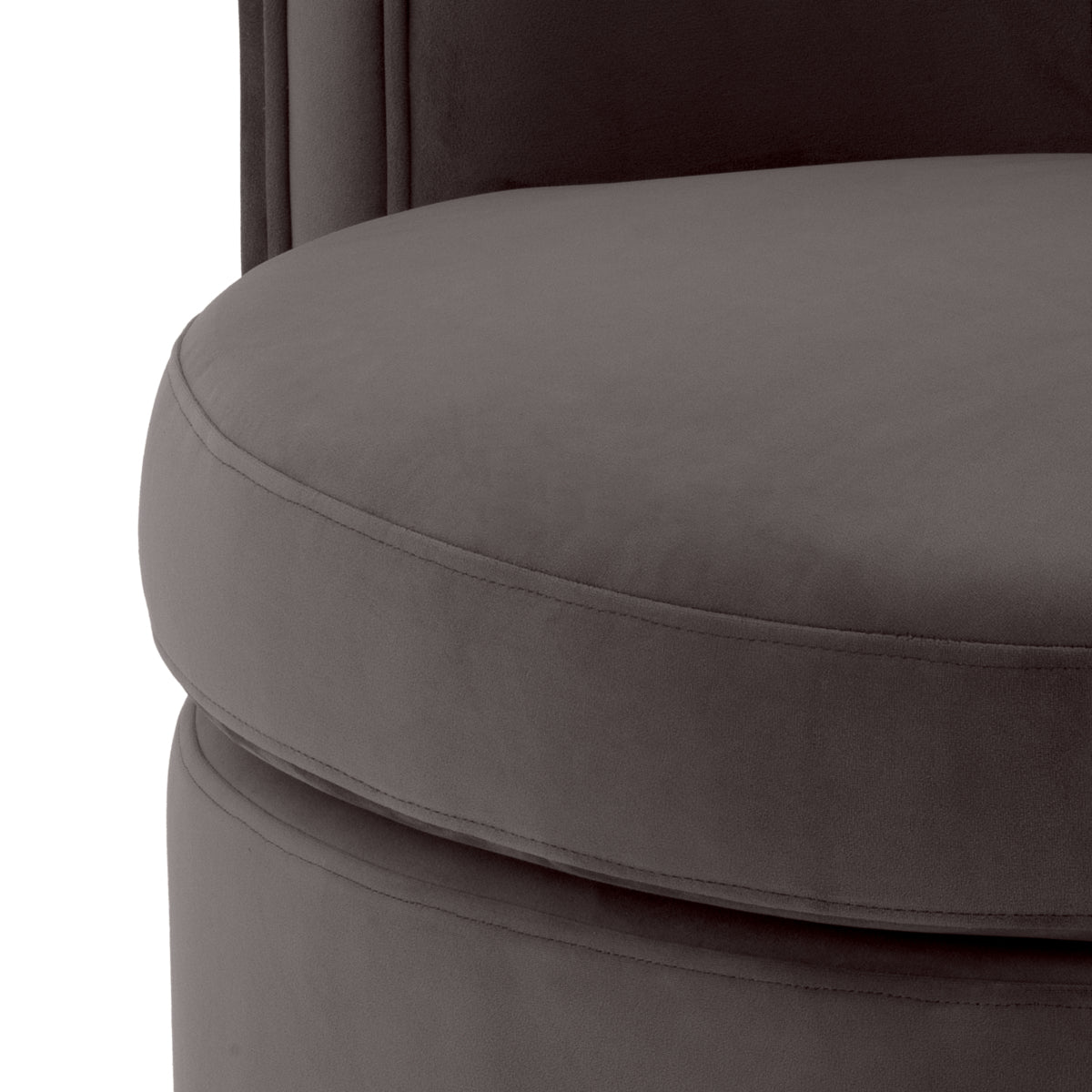 Eichholtz Amanda Swivel Chair — Savona Grey Velvet