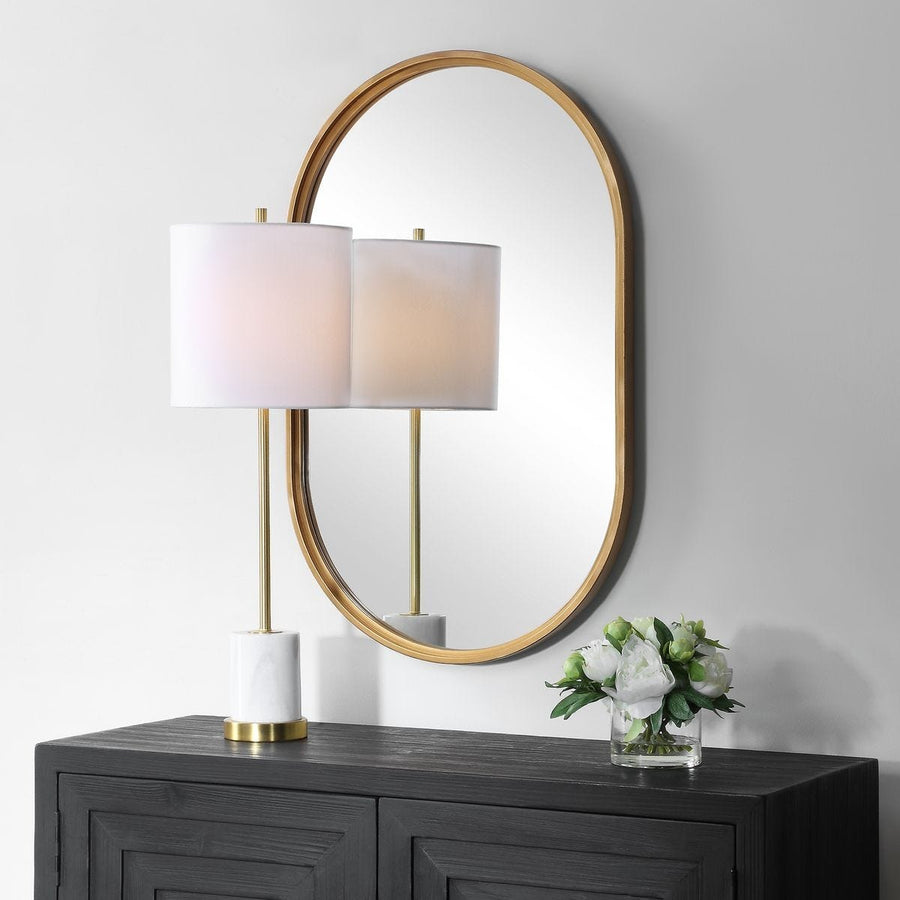 Brushed Gold Pill Mirror