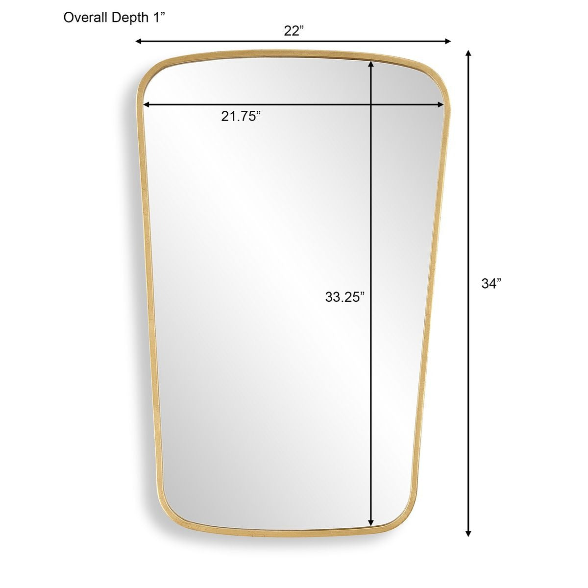 Aura Gold Leaf Mirror