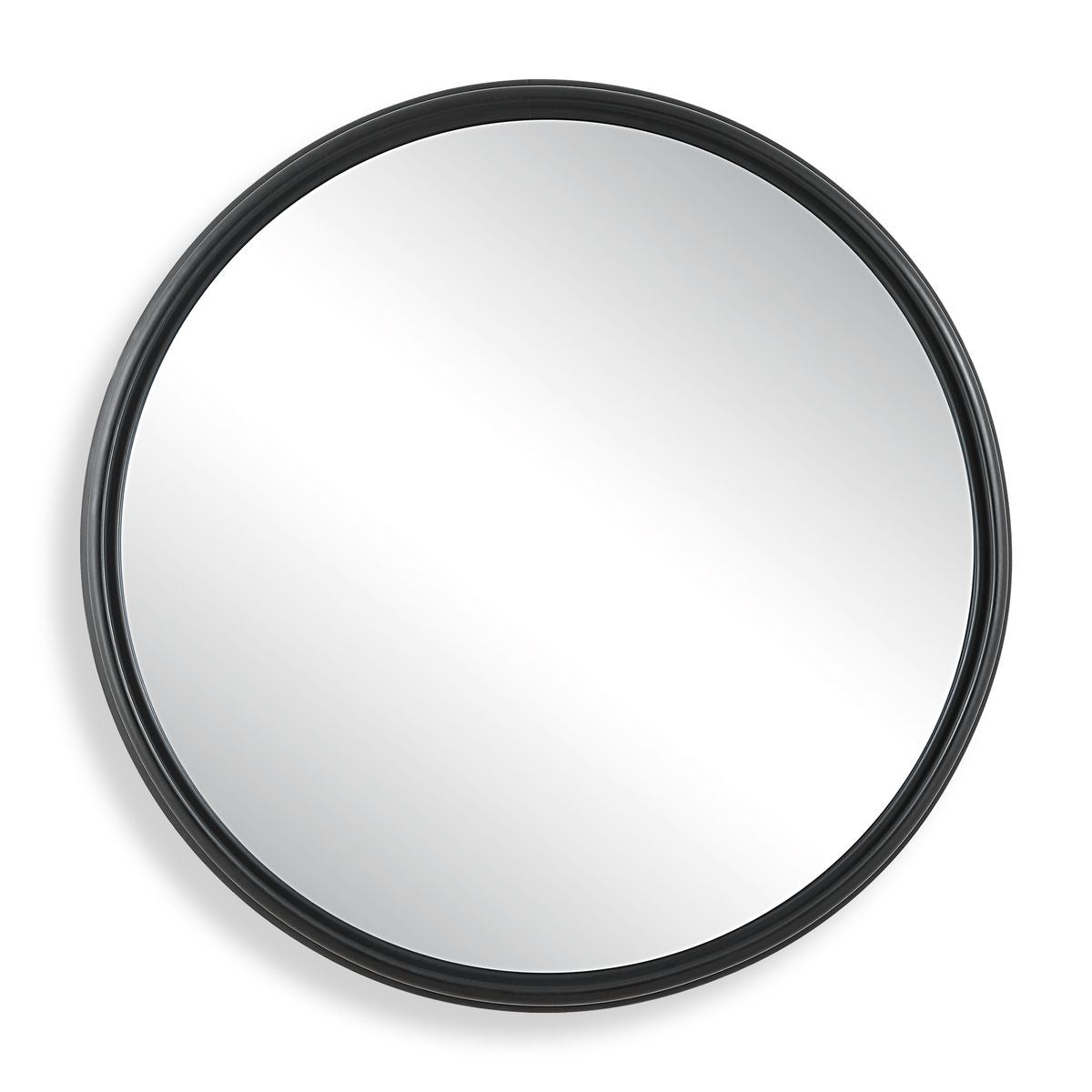 Filton Black Round Mirror