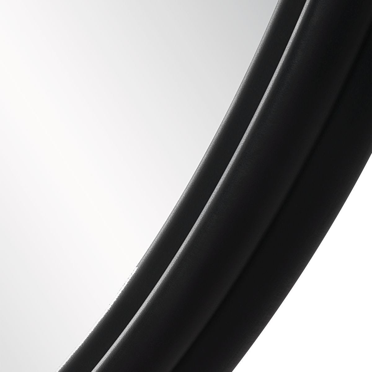 Filton Black Round Mirror