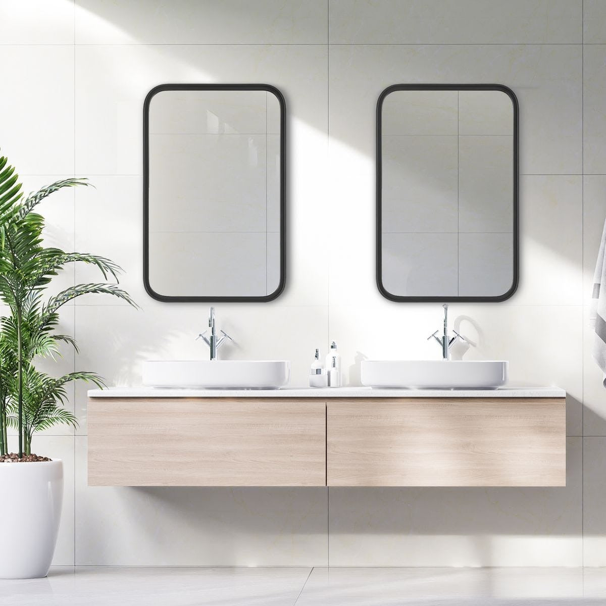 Warren Mirror – Matte Black