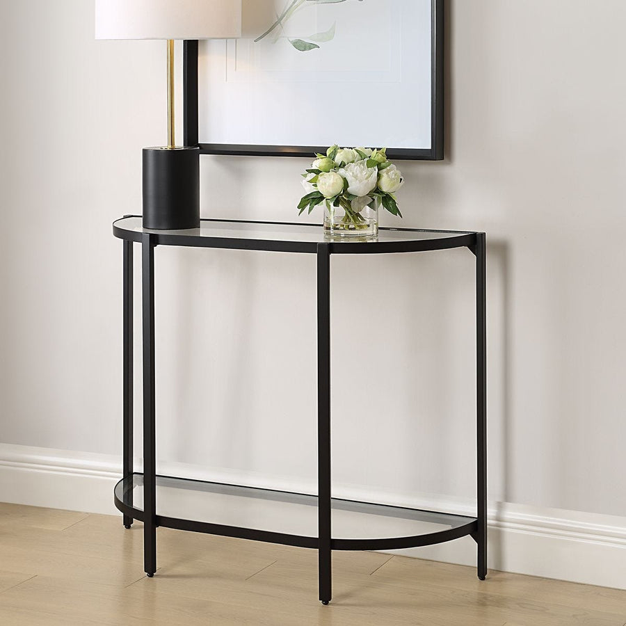 Demilune Black Console Table