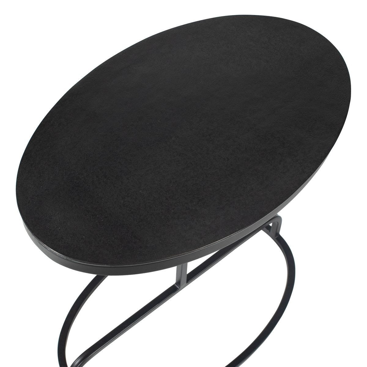 Matisse Black Oval Side Table