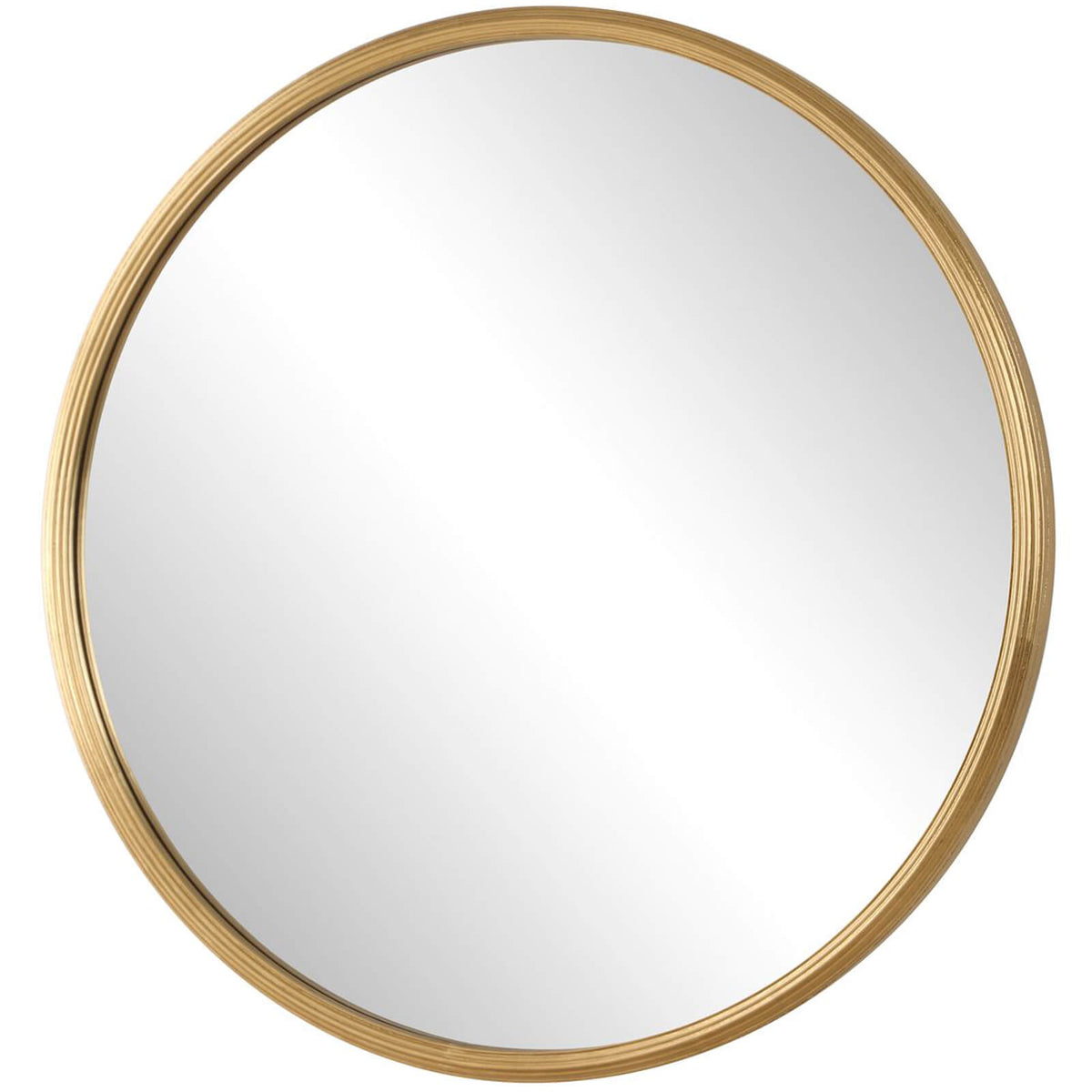 Textured Round Mirror – Gold