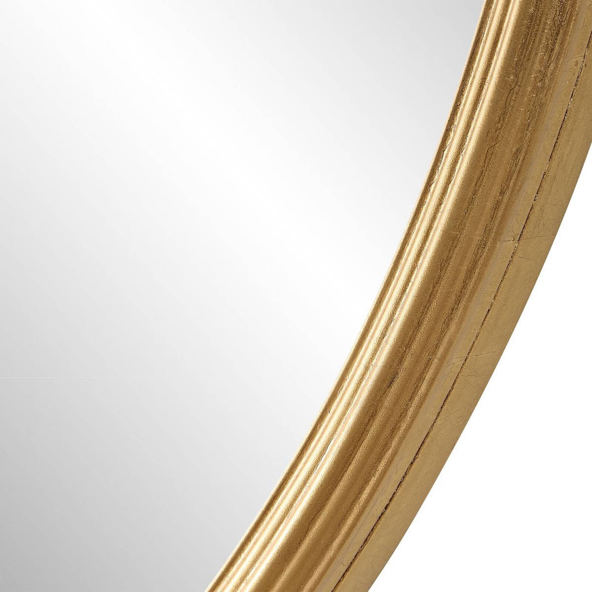 Textured Round Mirror – Gold
