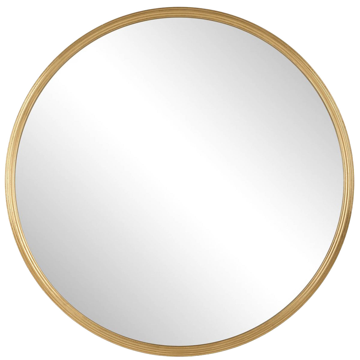 Textured Round Mirror – Gold