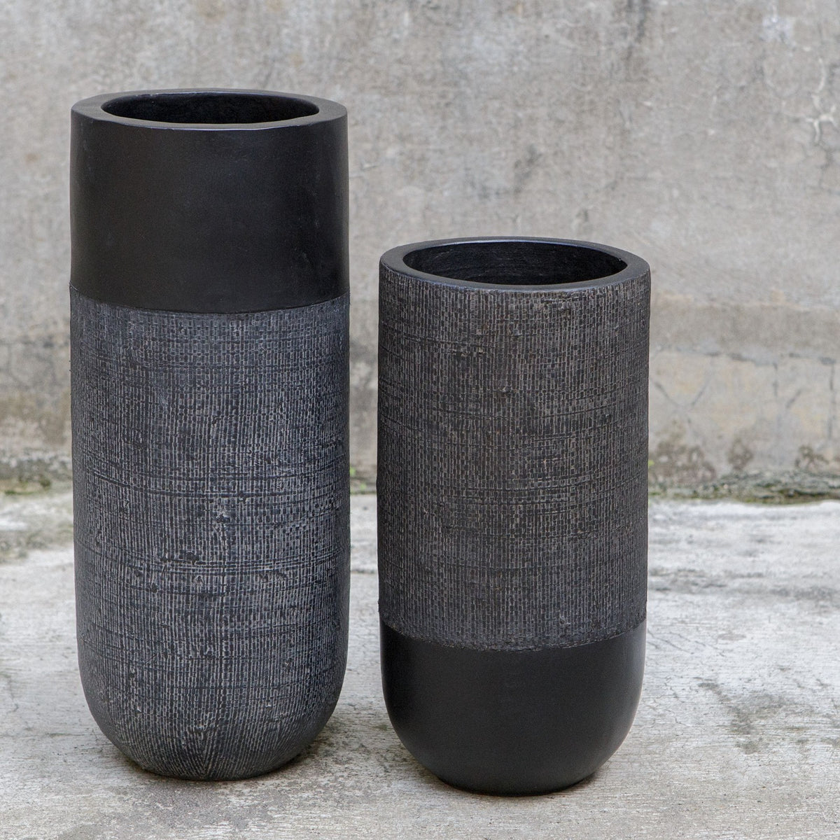 Woven Shadow Vases – Set of 2