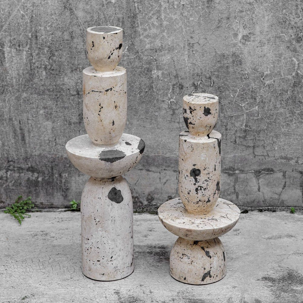 Nouveau Tower Indoor-Outdoor Sculptures – Set of 2