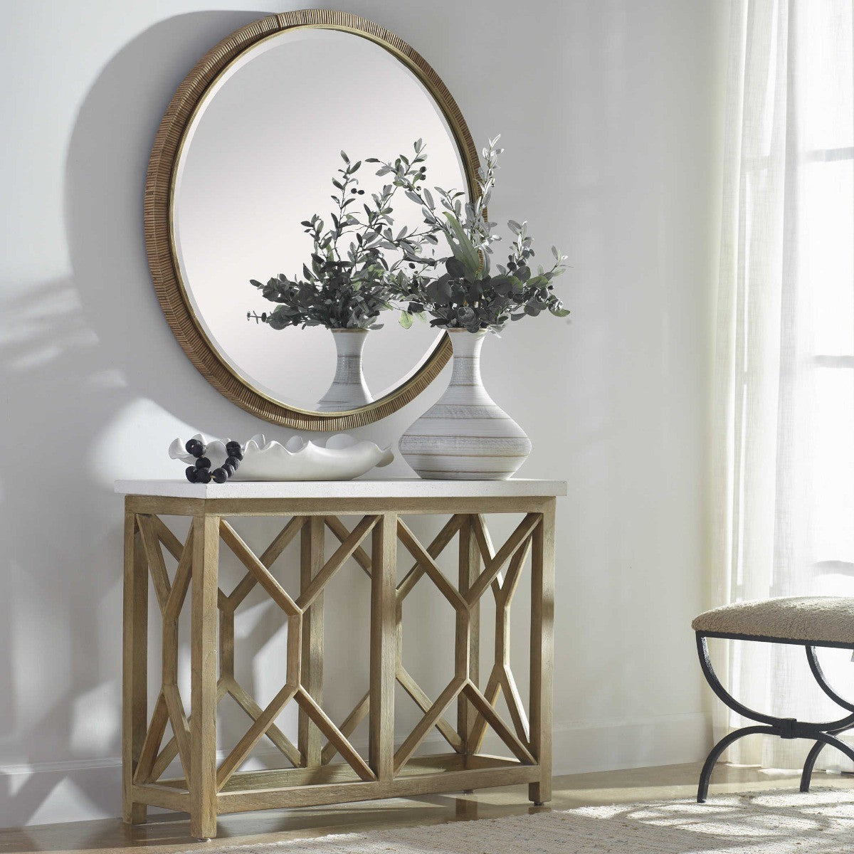 Ruffled Feathers Modern Indoor-Outdoor White Bowl