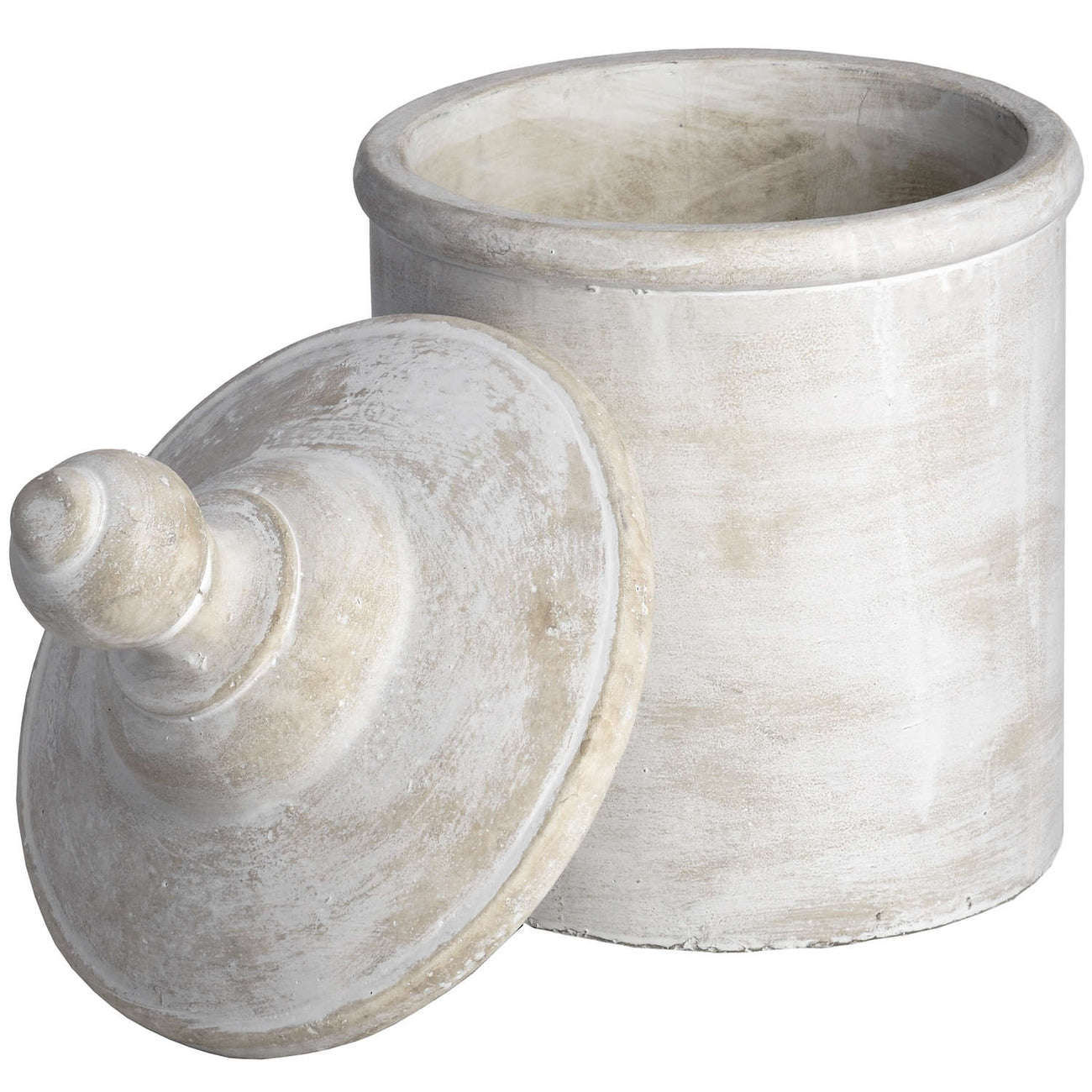 Hill Interiors Large Antique White Cannister
