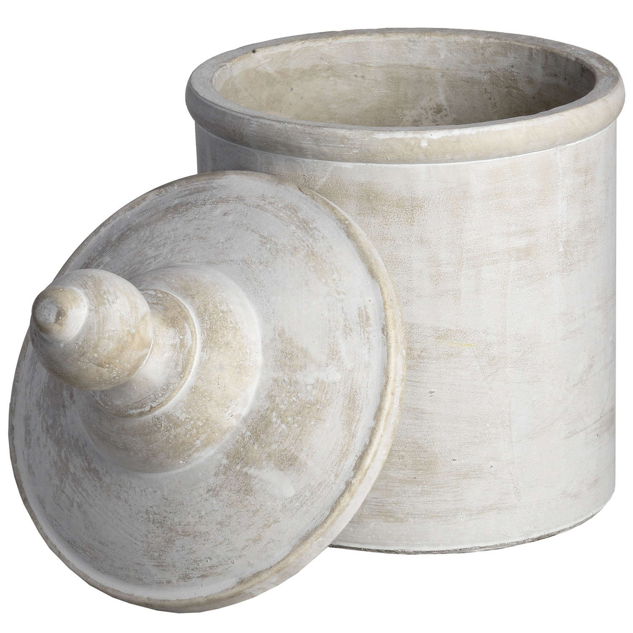 Hill Interiors Antique White Cannister
