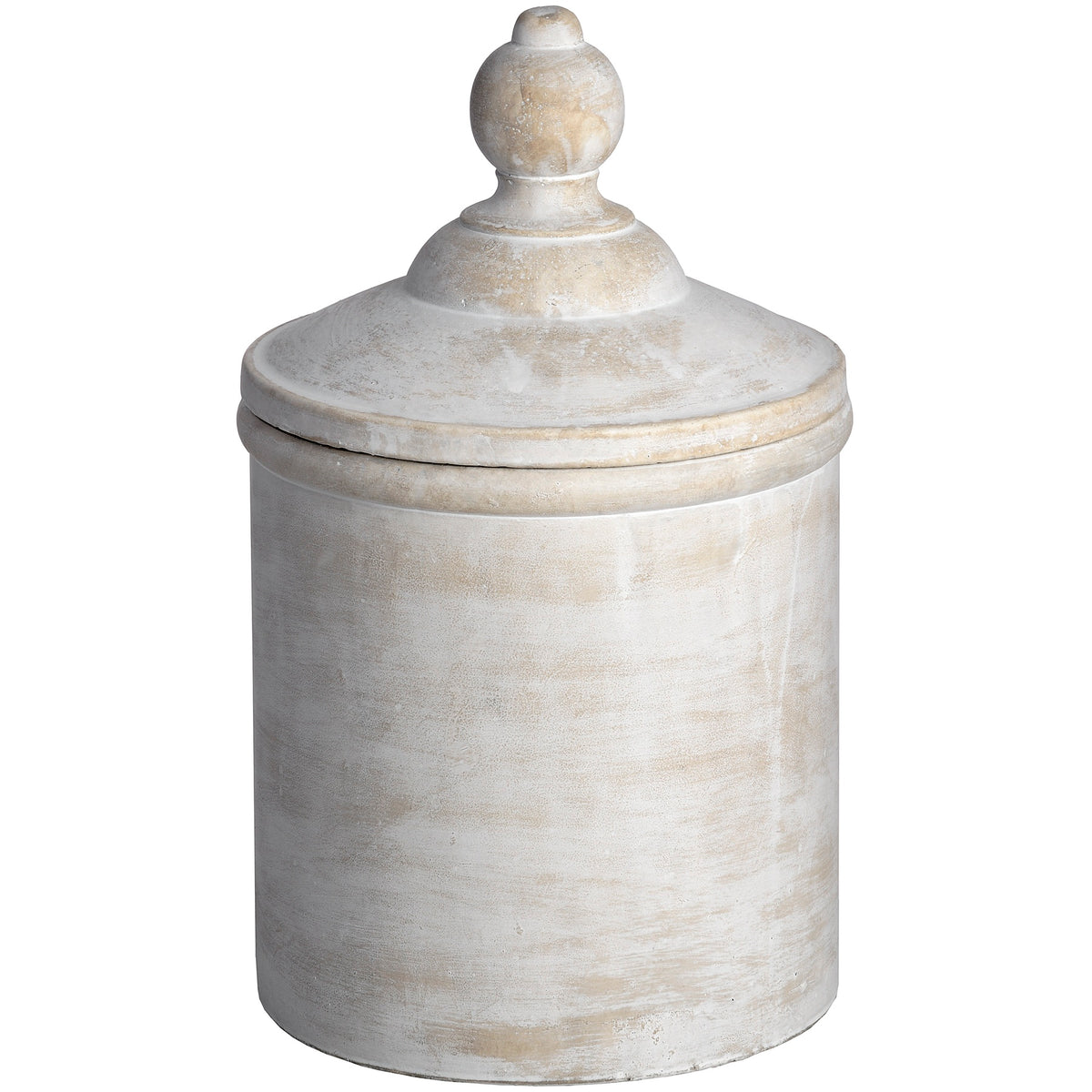 Hill Interiors Antique White Cannister