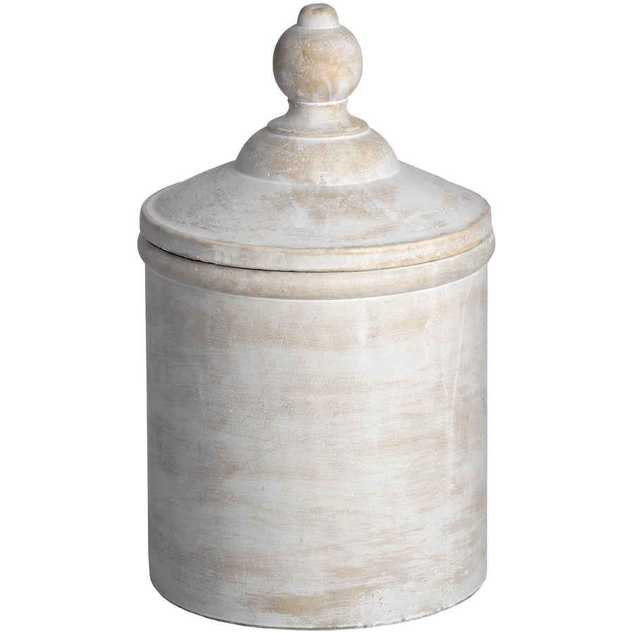 Hill Interiors Antique White Cannister