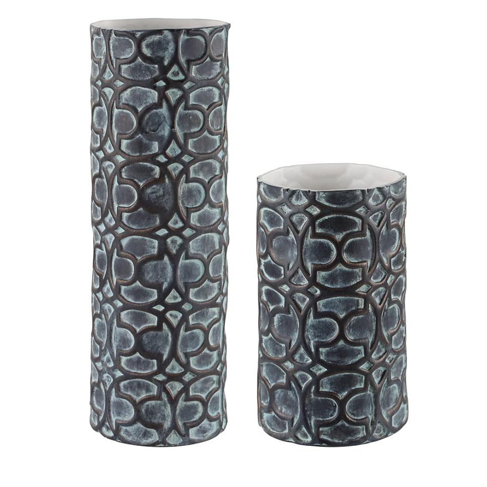 Baltra Bronze Patina Vases – Set of 2