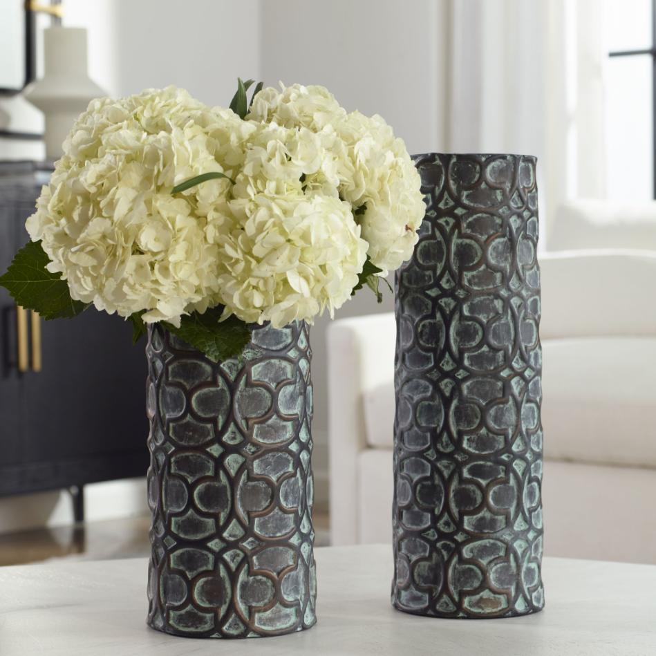 Baltra Bronze Patina Vases – Set of 2