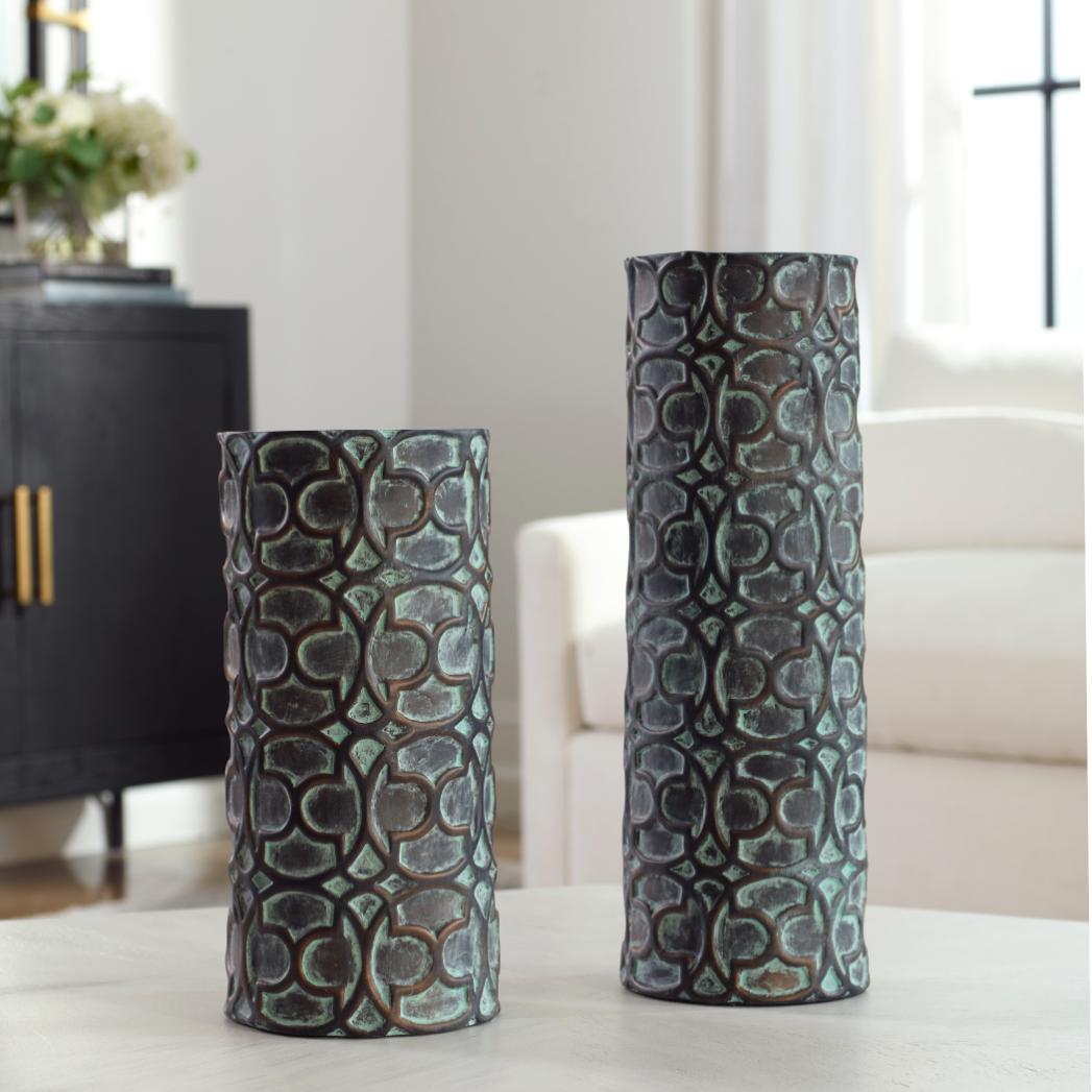 Baltra Bronze Patina Vases – Set of 2