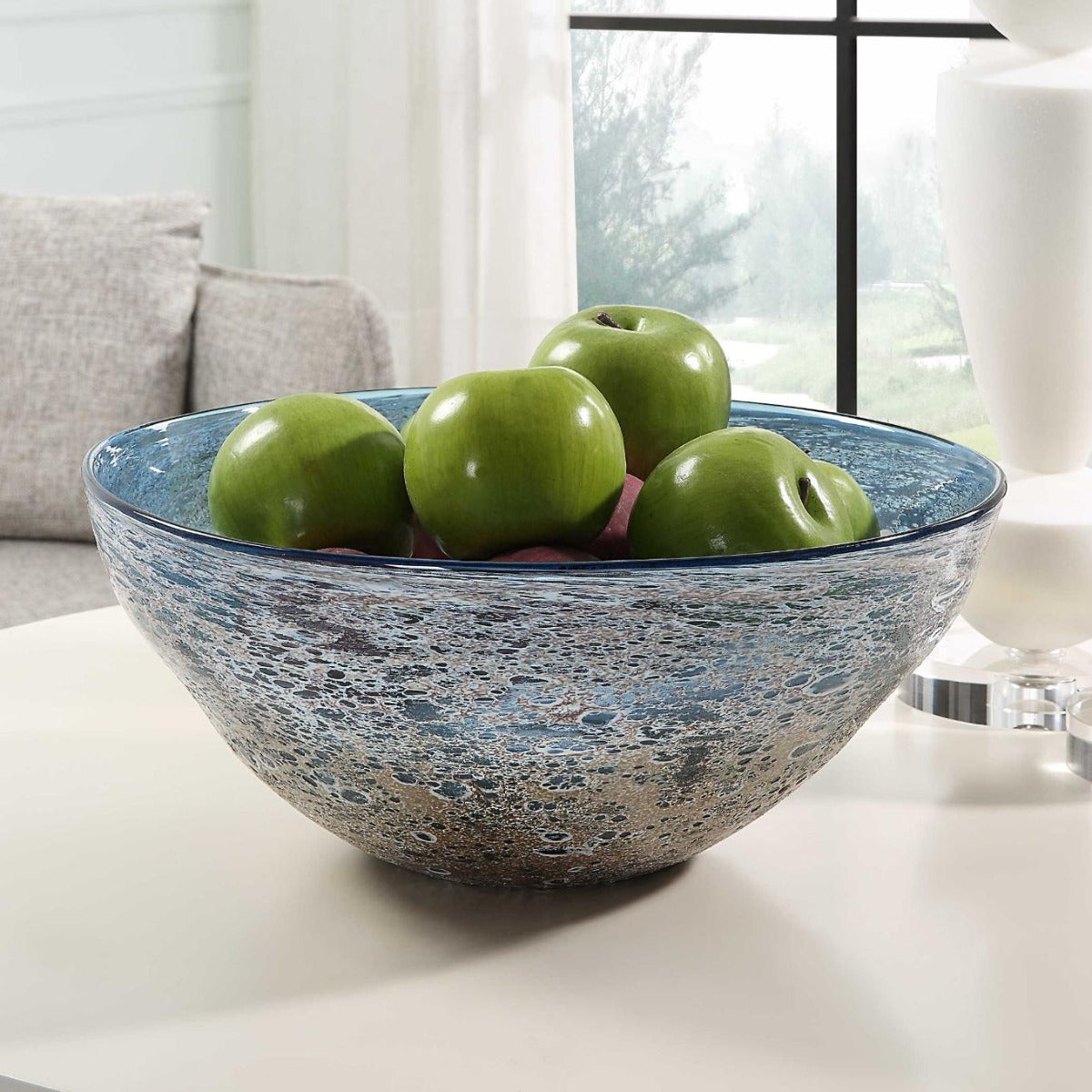 Genovesa Aqua Glass Bowl