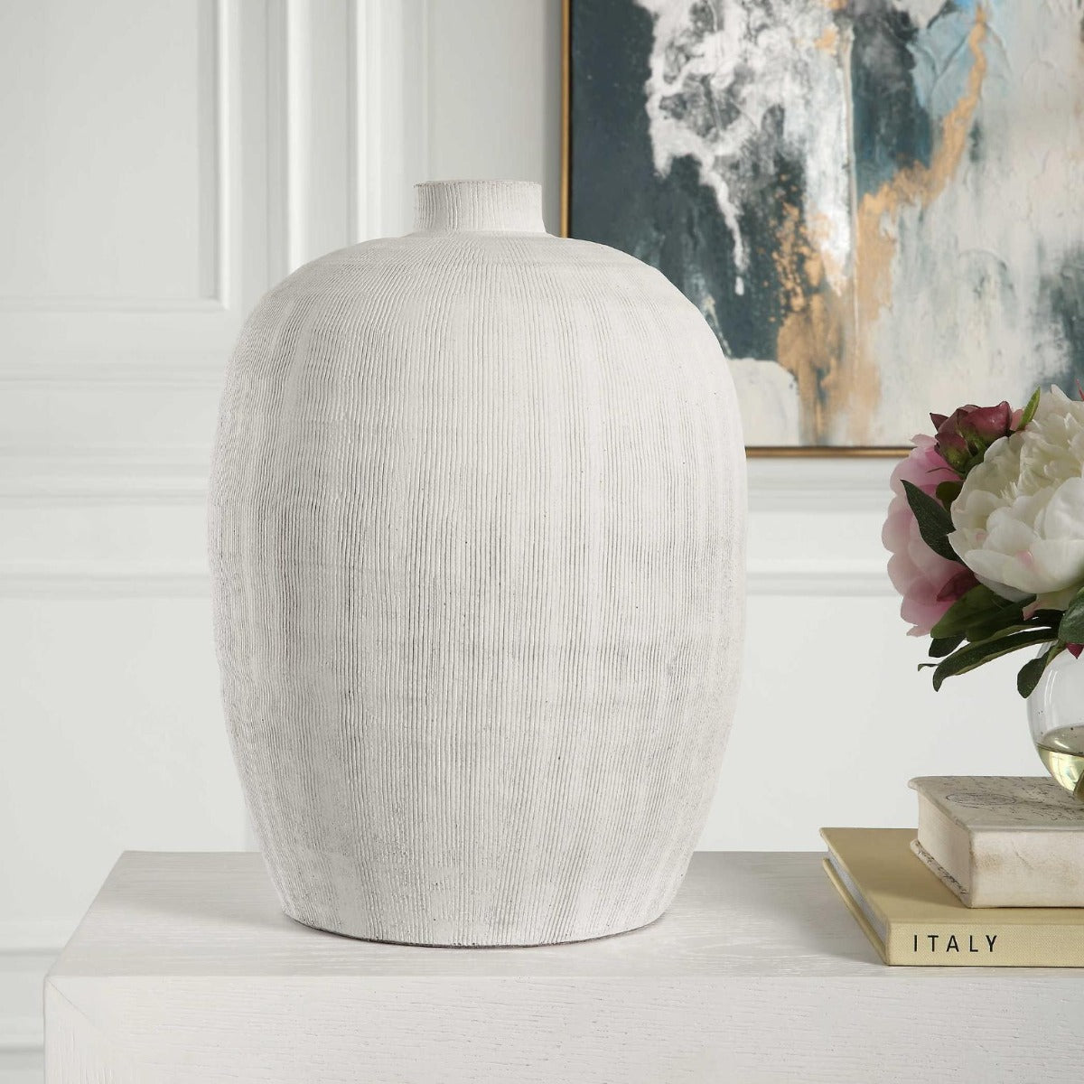 Floreana Medium White Vase