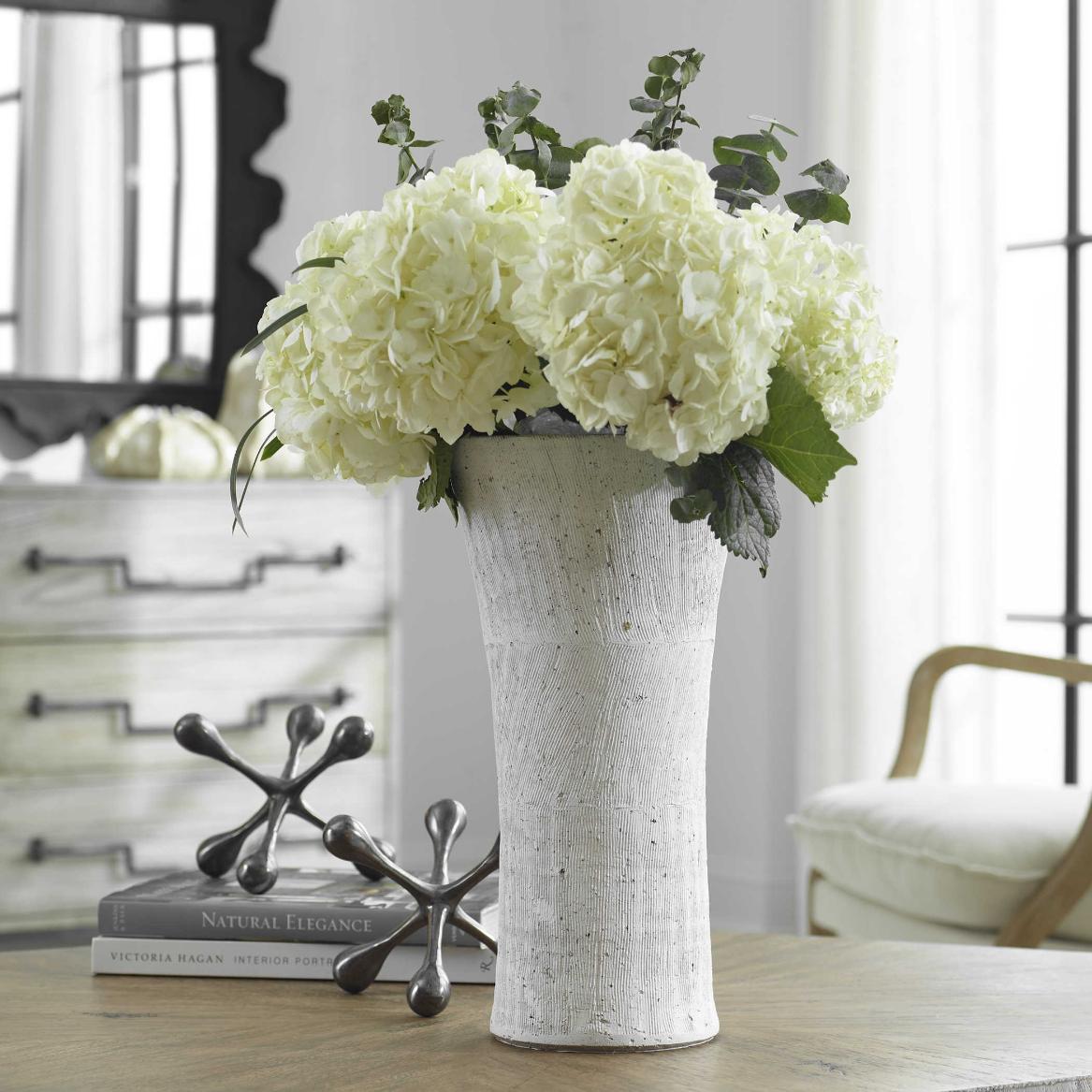Floreana Tall White Vase