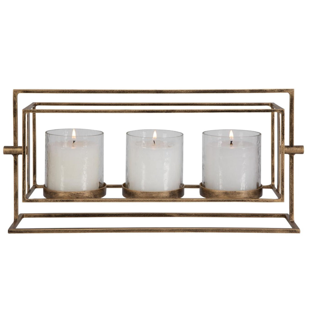 Wenman Gold Triple Candleholder