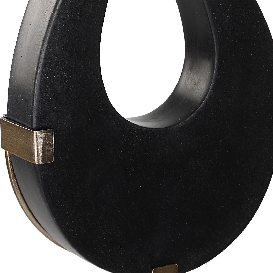 Abstract Flame Sculptures – Black, Set of 2