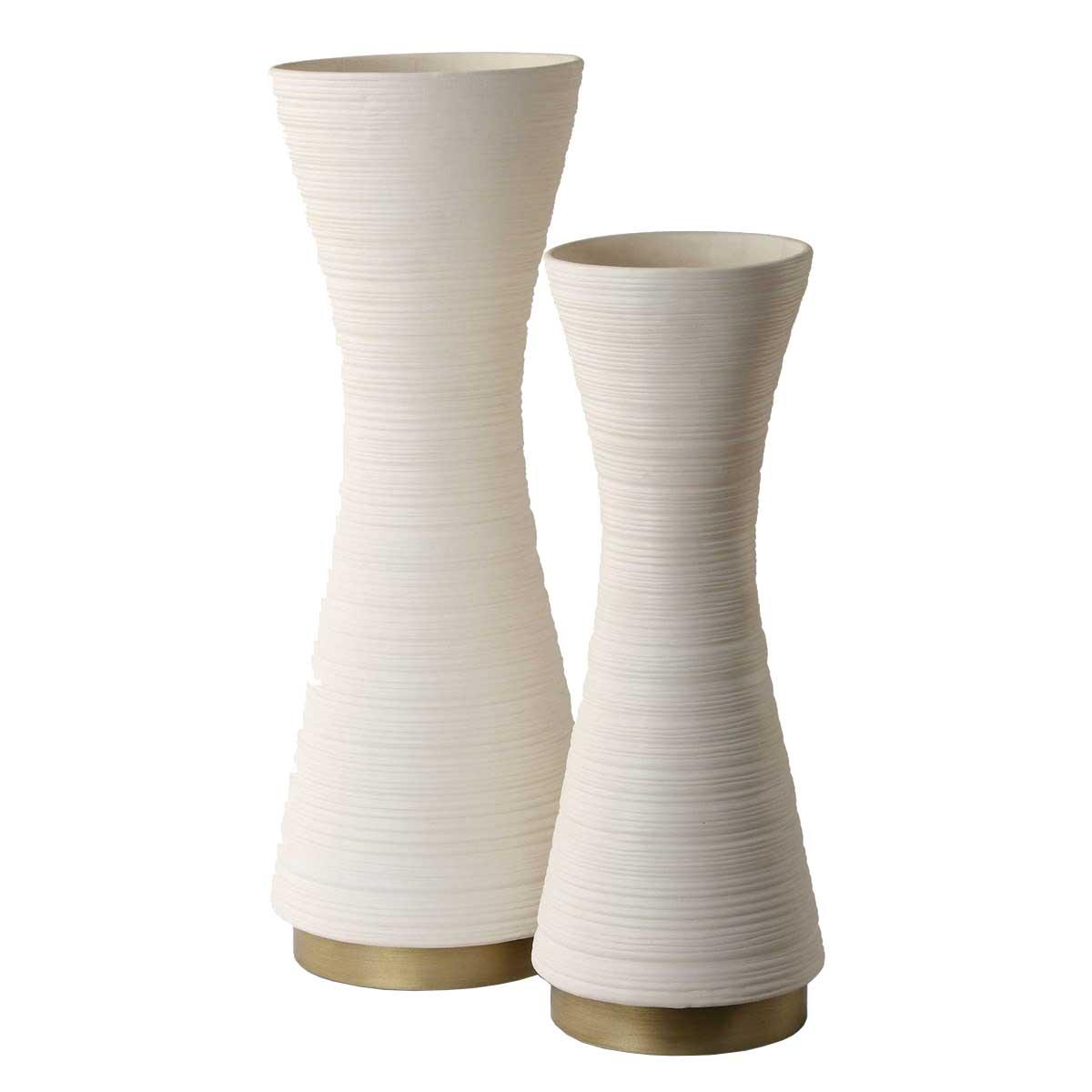 Ridgeline White Vases – Set of 2