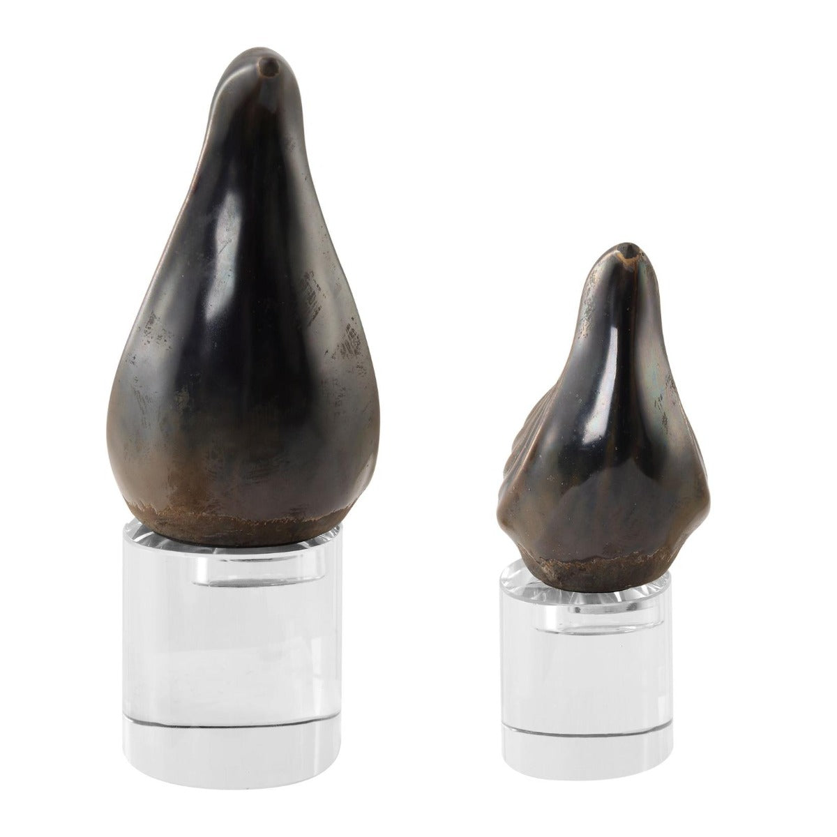 Nesting Bird Grey Sculptures – Set of 2