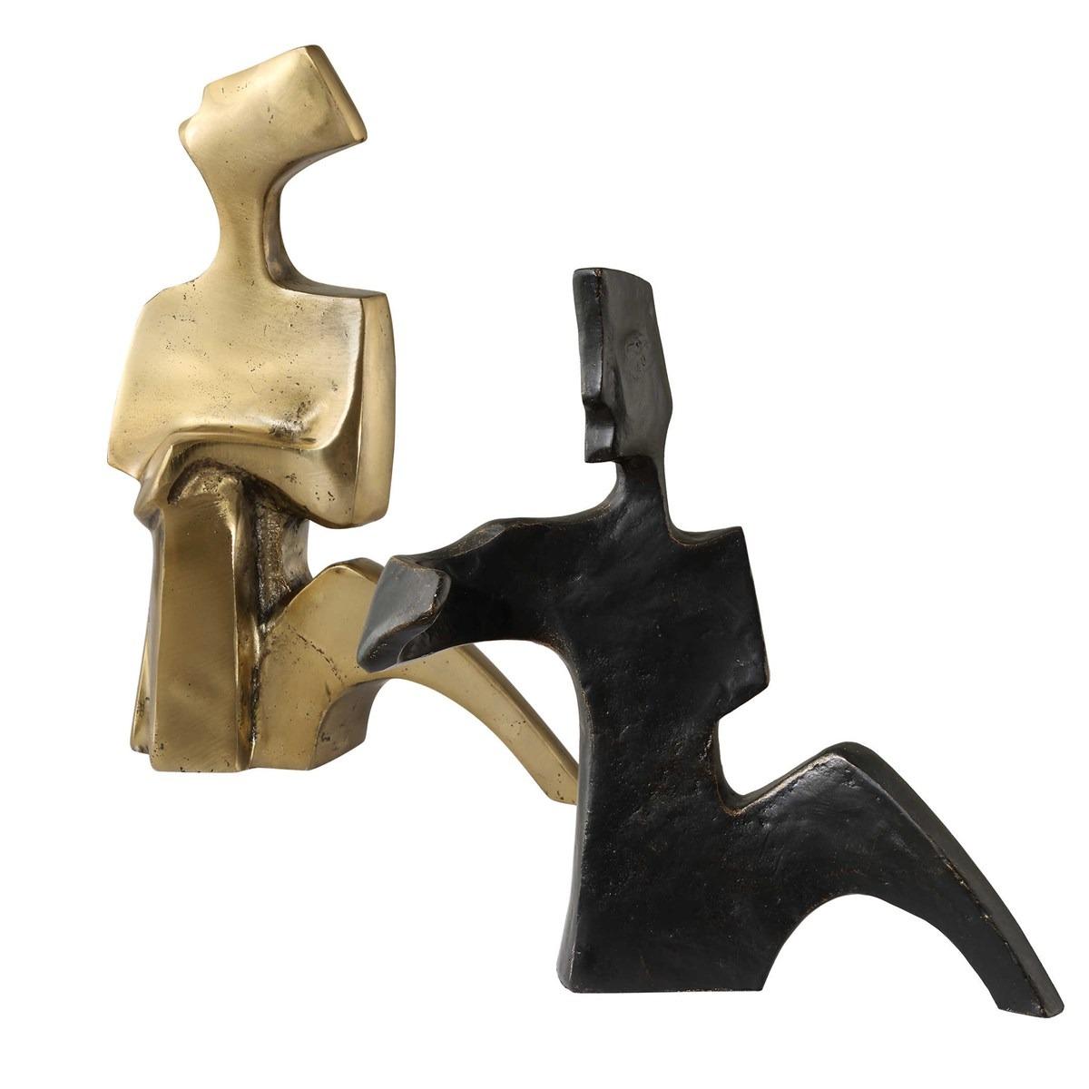 Affection Bronze Gold Sculpture – Set of 2