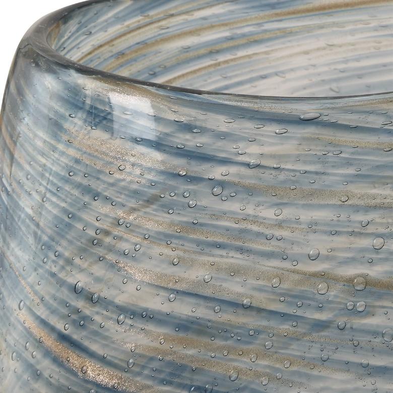 Aurora Swirl Glass Vases – Set of 2