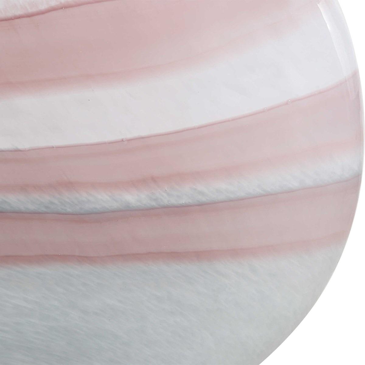 Blush Swirl Glass Vases, Set of 2