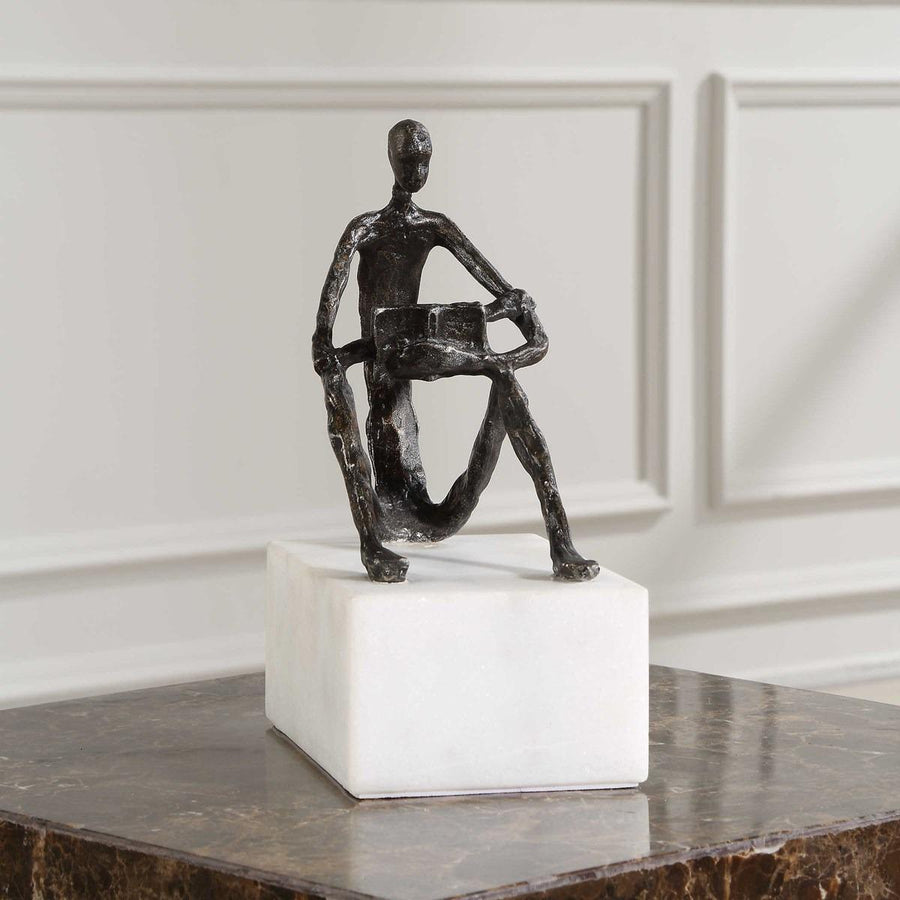 Sit Back, Relax And Read Iron Sculpture