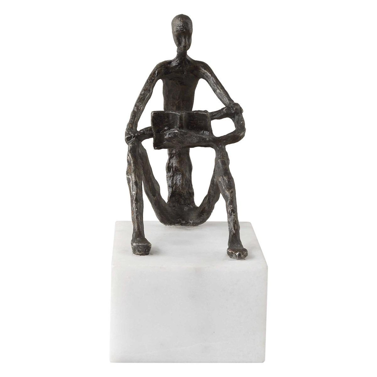 Sit Back, Relax And Read Iron Sculpture
