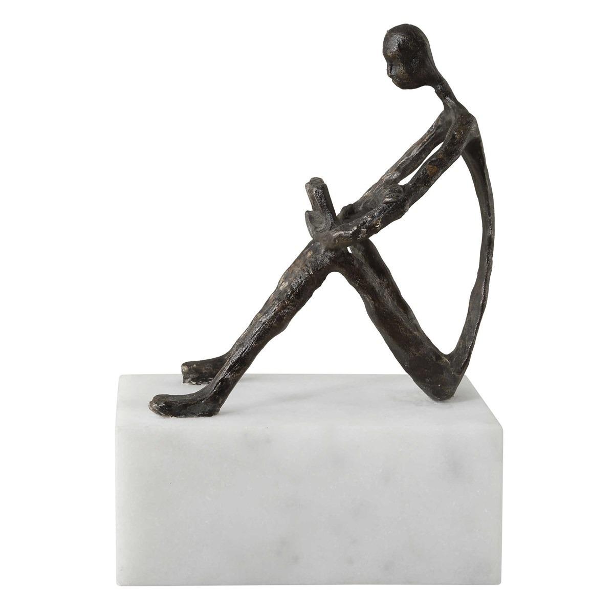 Sit Back, Relax And Read Iron Sculpture