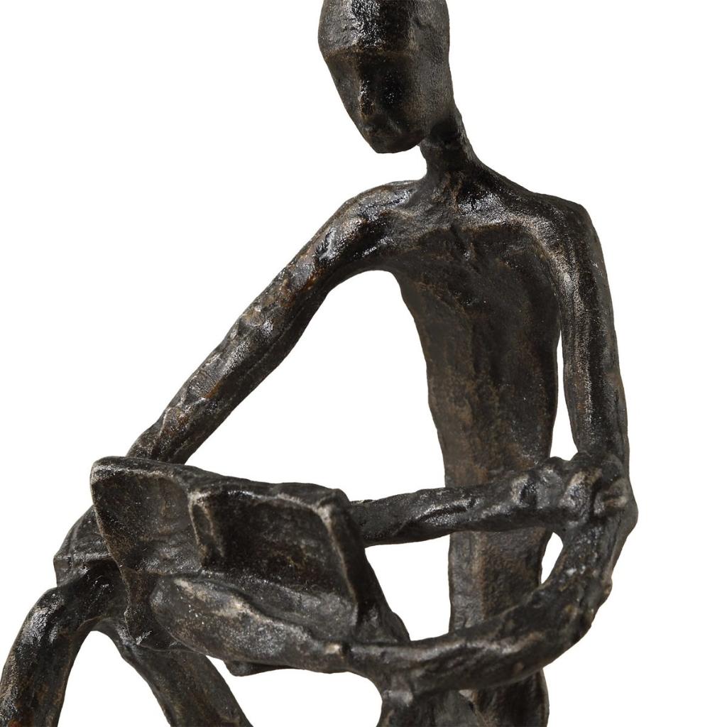 Sit Back, Relax And Read Iron Sculpture