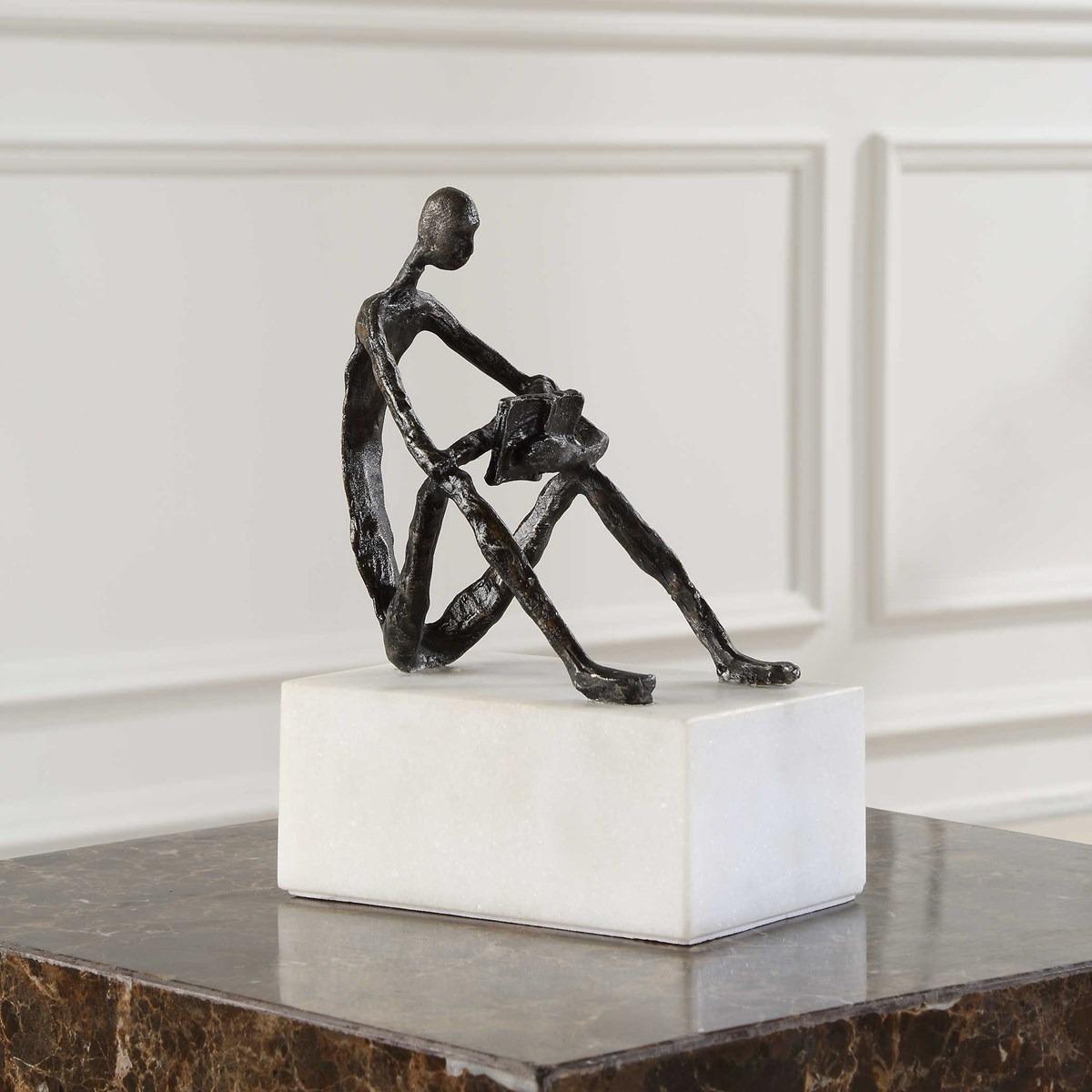 Sit Back, Relax And Read Iron Sculpture