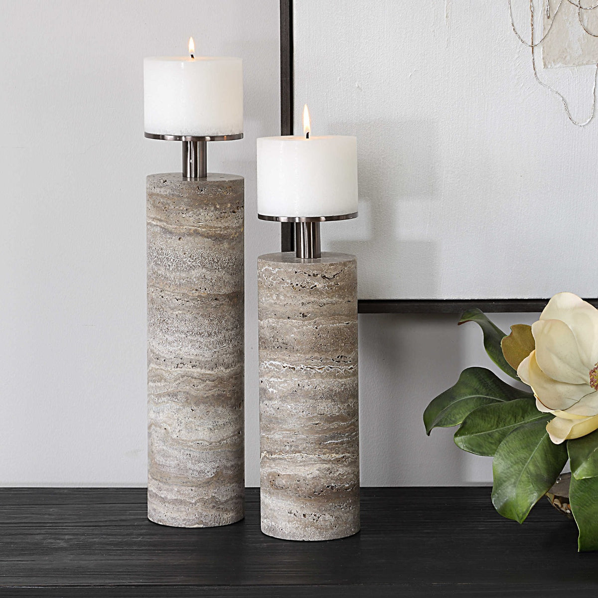 Shadowstone Candleholders – Set of 2